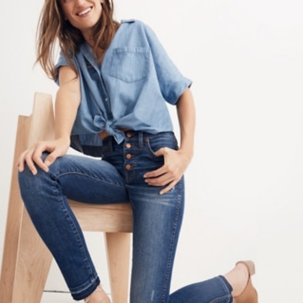 Madewell high rise skinny (10" drop hem edition)